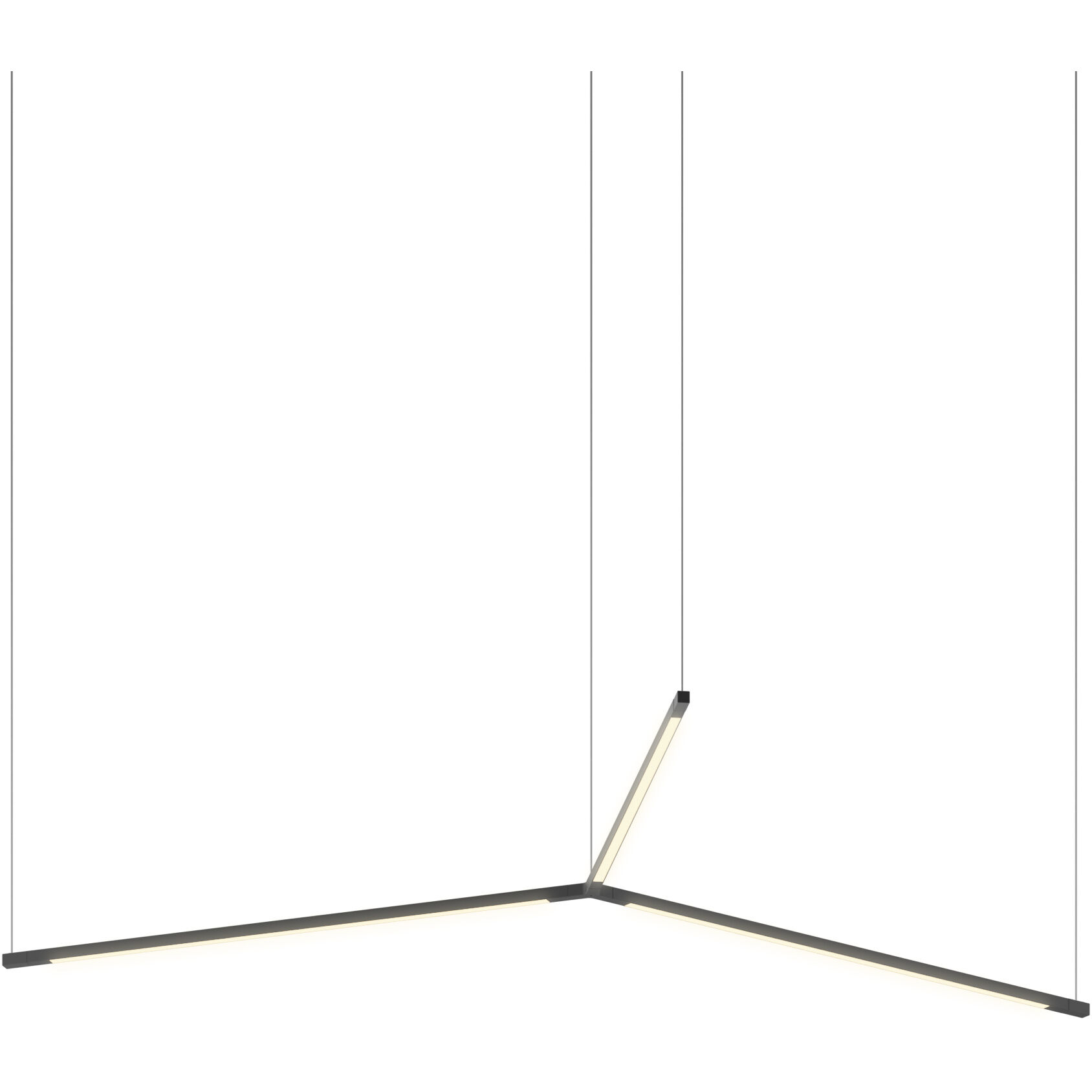 Z-Bar LED 39.3 inch Matte Black Pendant Ceiling Light, Trio